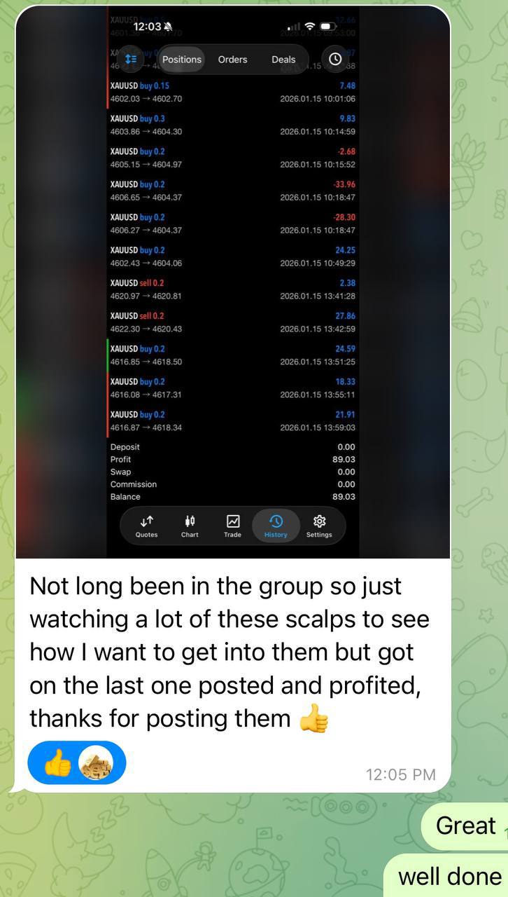 Member trading result screenshot 15