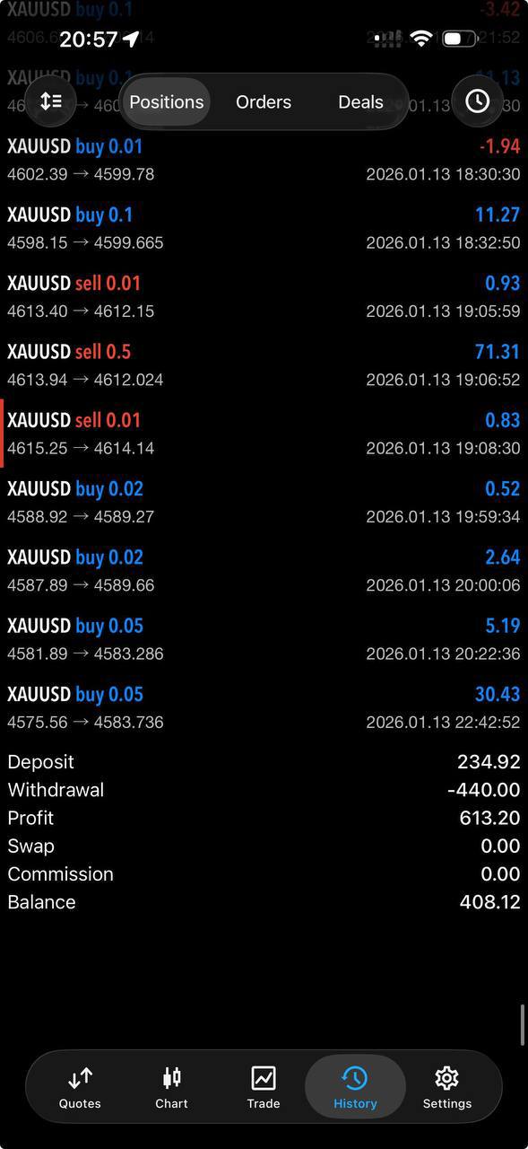 Member trading result screenshot 16