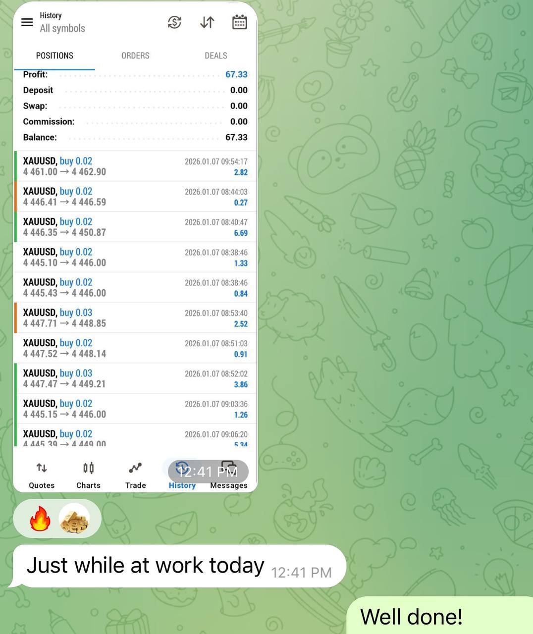 Member trading result screenshot 23