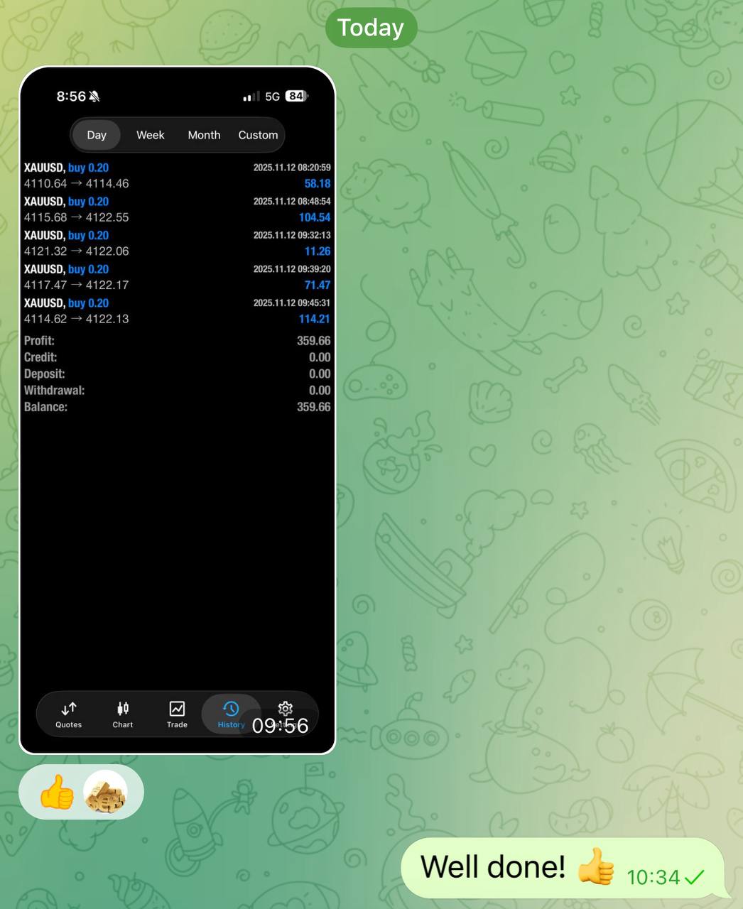 Member trading result screenshot 35